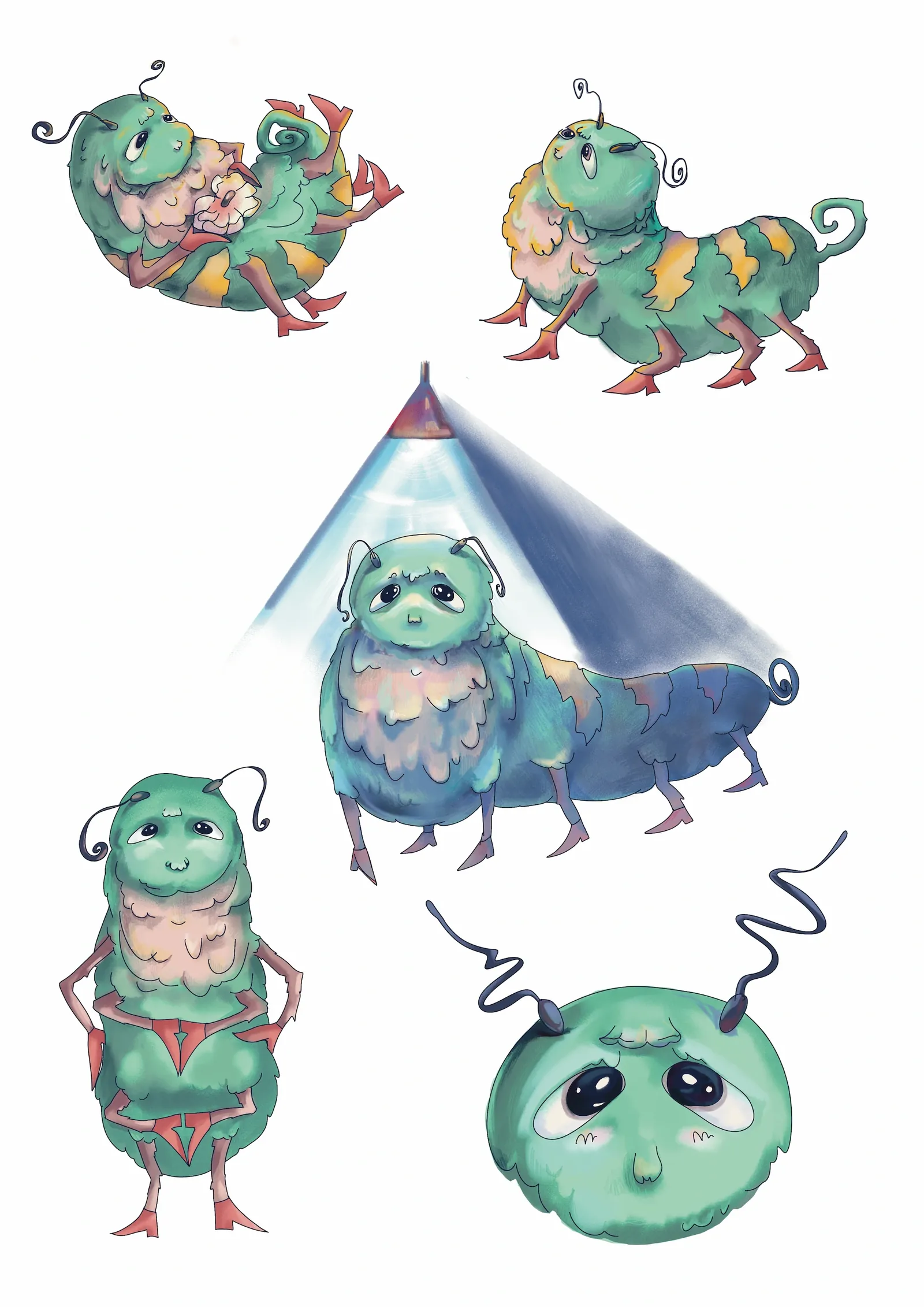 Children's book character design illustration