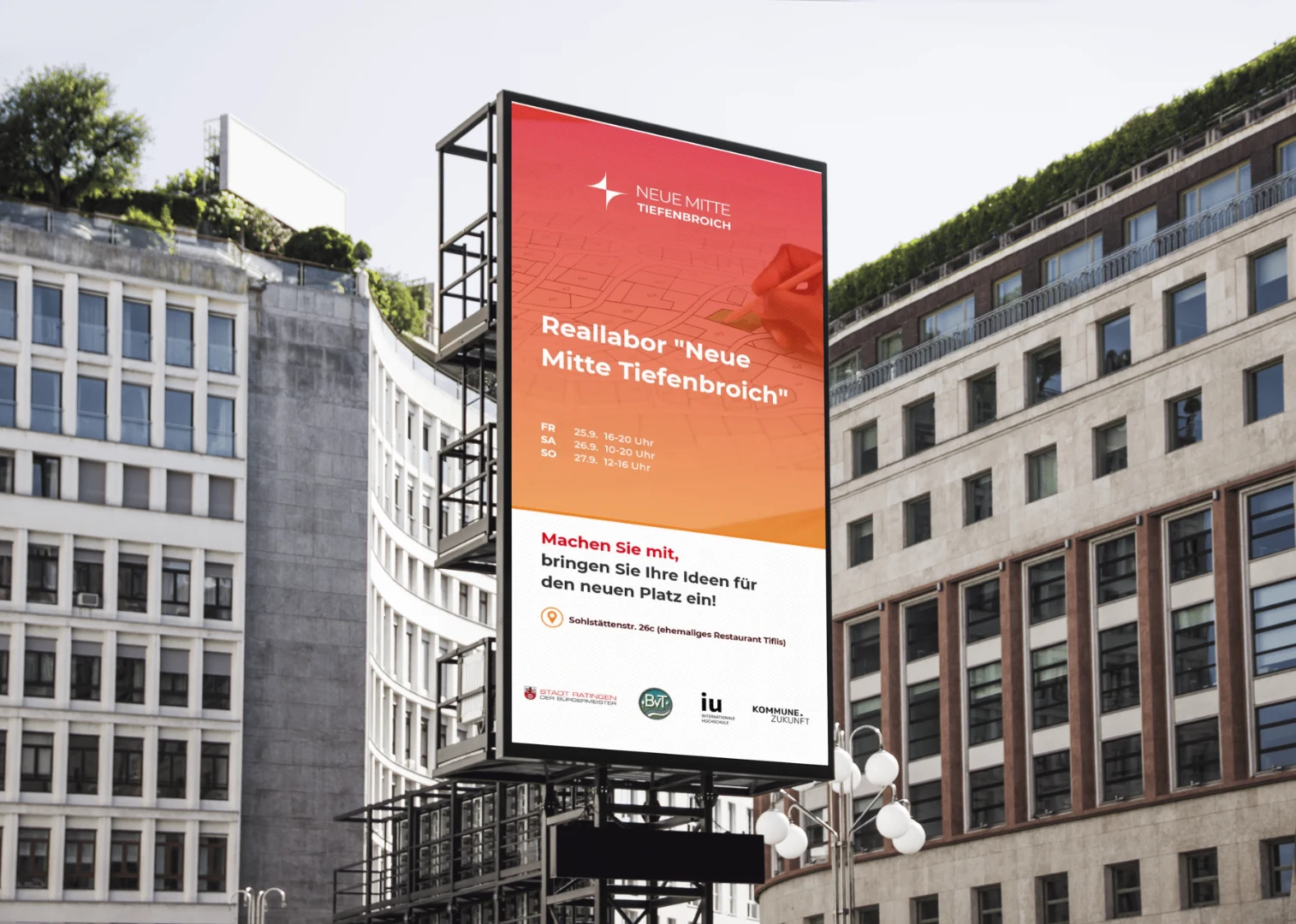 Billboard with the campaign