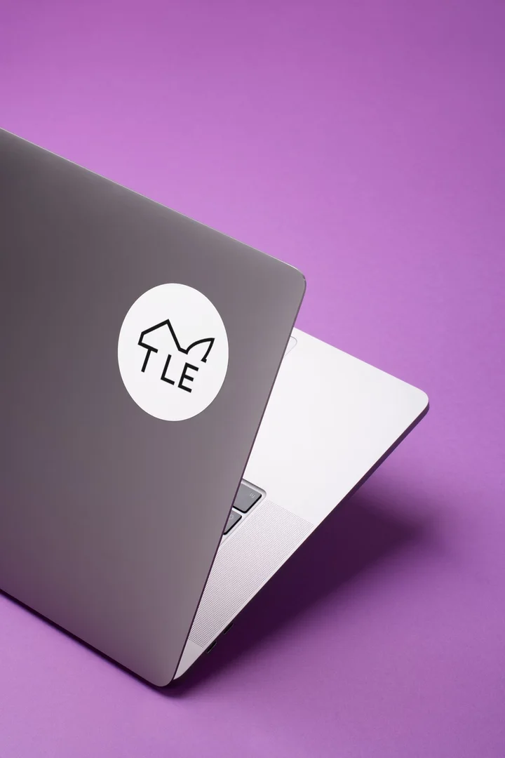 TLE sticker on a laptop